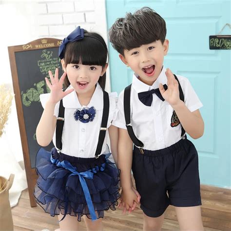 Fashion Baby Boys Girls chorus School Uniforms Children's Clothes Sets ...