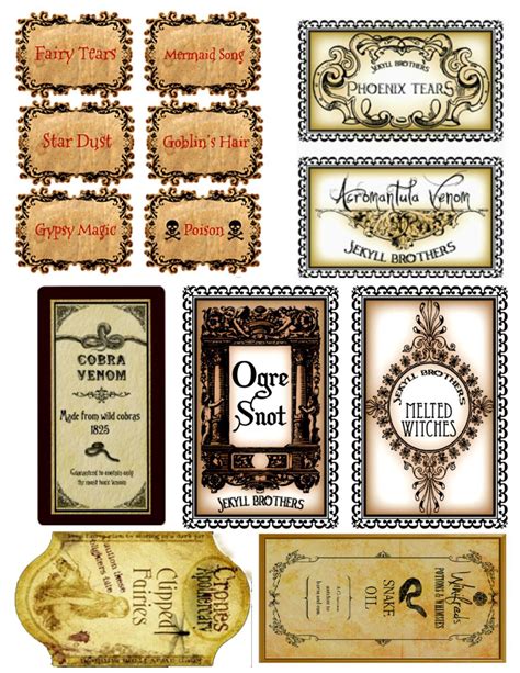 Harry Potter Potion Bottle Labels Free Printable Printable Word Searches