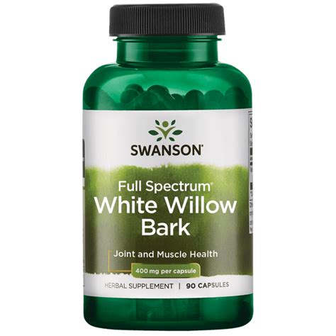 Swanson White Willow Bark 400 Mg 90 Capsules