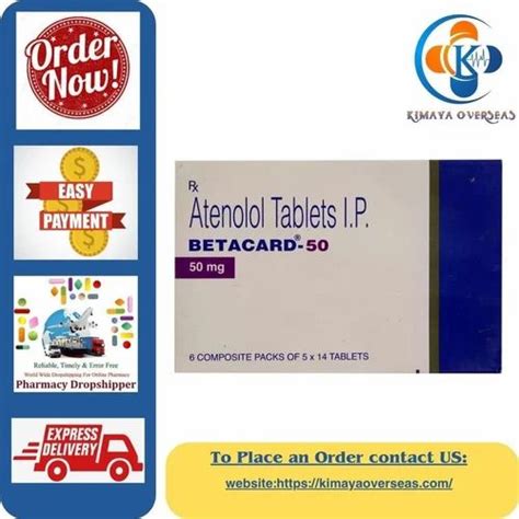 Betacard Mg Tablet Atenolol Tablets At Rs Stripe Jaripatka