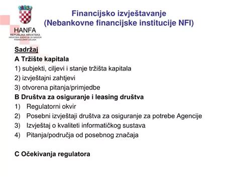 Ppt Financijsko Izvje Tavanje Nebankovne Financijske Institucije Nfi