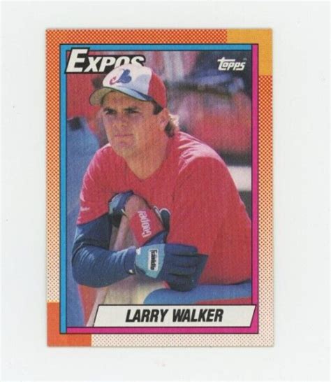 Larry Walker Topps Rookie Baseball Card Rc Montreal Expos Hof