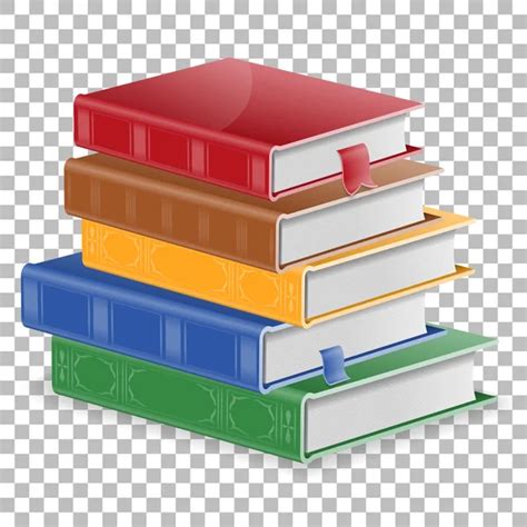 Стопка книг рисунок на прозрачном фоне