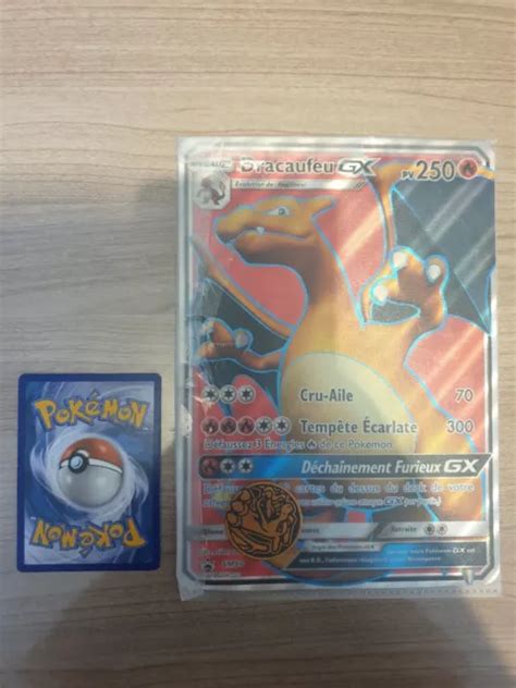 CARTE POKEMON ULTRA Rare Dracaufeu Full Art Jumbo Sm60 Jeton Tbe EUR