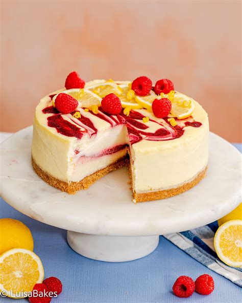 Raspberry Swirl Lemon Cheesecake