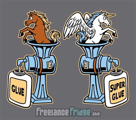 Horse Glue And Super Glue T Shirt Design Freelance Fridge