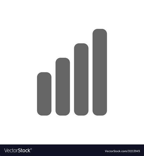 Four Bars For Displaying Phone Network Signal Vector Image