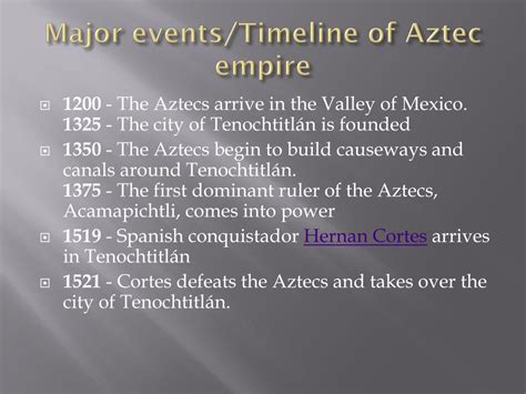 Aztec Empire Timeline