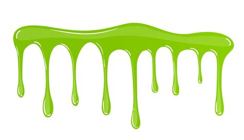 Slime Drops Mud Dripping Green Slime Set Vector Illustration 5858558