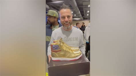 Fox News Ceo Wins Autographed Golden Donald Trump Sneakers After K