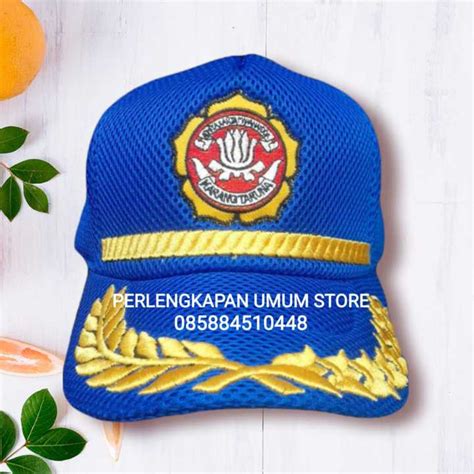 Topi Karang Taruna Warna Biru Topi Jaring Karang Taruna Biru Lazada