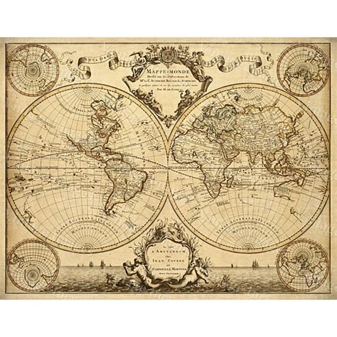 Buy L Isle S Old World Map Historic Map Antique Restoration