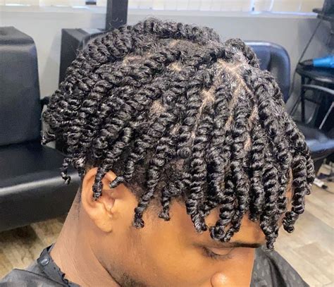 Mens Twists Hairstyles Male Hairstyles Haircuts For Curly Hair Curly