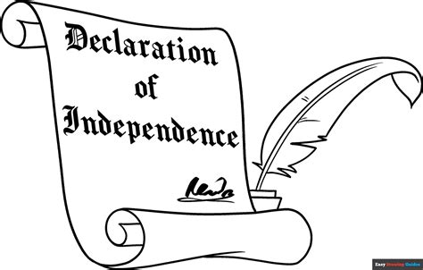 Declaration of Independence Coloring Page | Easy Drawing Guides