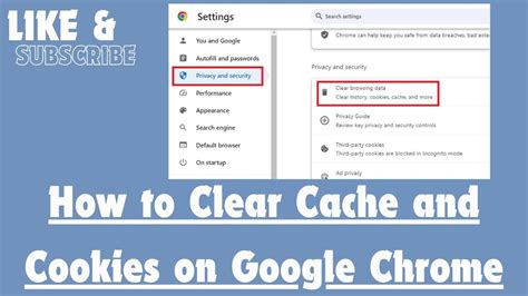 How To Clear Cache And Cookies On Google Chrome Youtube