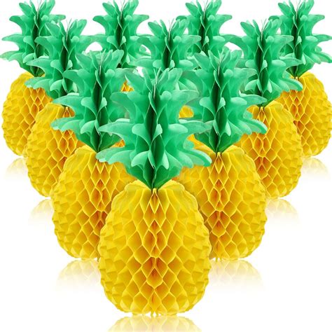 Blulu 12 Pieces 14 Inch Pineapple Party Decoration