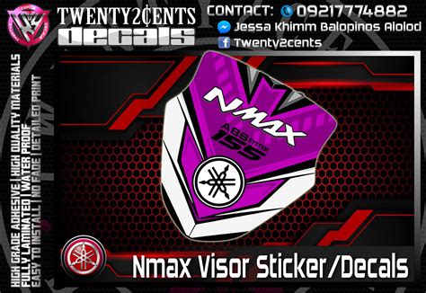 Nmax Visor Sticker Decals Yamaha V Rg Lazada Ph