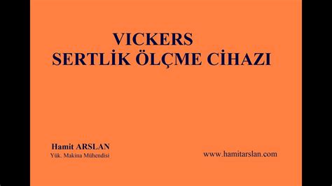 VICKERS SERTLİK ÖLÇME CİHAZI İLE SERTLİK ÖLÇME YouTube