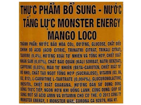 Nước Tăng Lực Monster Mango 355ml Giá Tốt Tại Bách Hoá Xanh