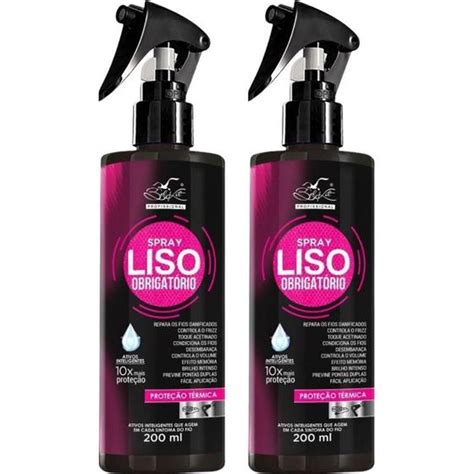 Kit Spray Liso Obrigat Rio Ml Bel Kit Protetor T Rmico