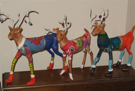 Papier Mache Christmas Reindeer Make A Stick Reindeer With Firm Wire