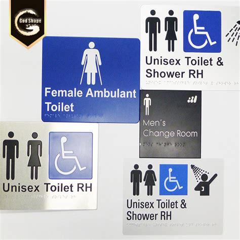 High Quality Factory Custom Top Grade LED Toilet Restroom Ada Sign