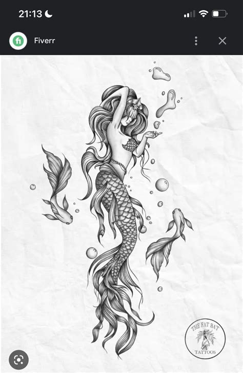 Pin On Ink Mermaid Sleeve Tattoos Mermaid Tattoo Designs Mermaid