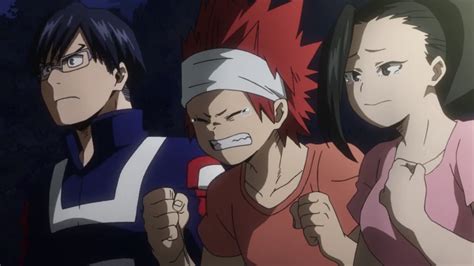 Tenya Iida Kirishima Eijirou And Yaoyorozu Momo Boku No Hero Academia Kirishima Eijirou Iida