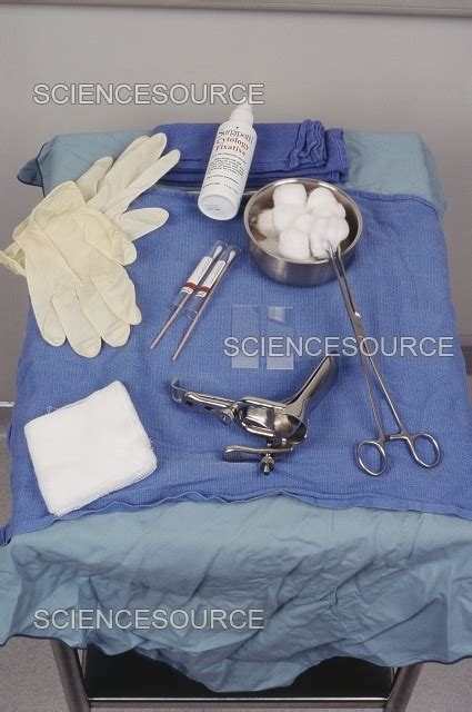 Pap Smear Tray Set Up Stock Image Science Source Images