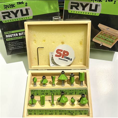 Jual MATA ROUTER ROTER PROFIL TRIMER SERUT KAYU SET 12PCS RYU