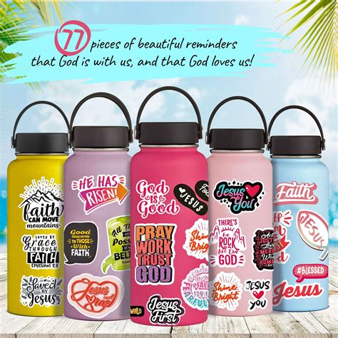 Christian Stickers For Water Bottles 77 Inspirational Jesus Faith