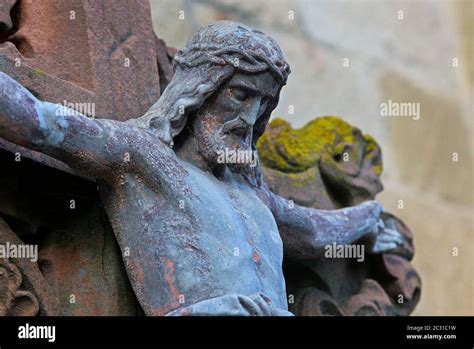 stone cross detail stock photo alamy