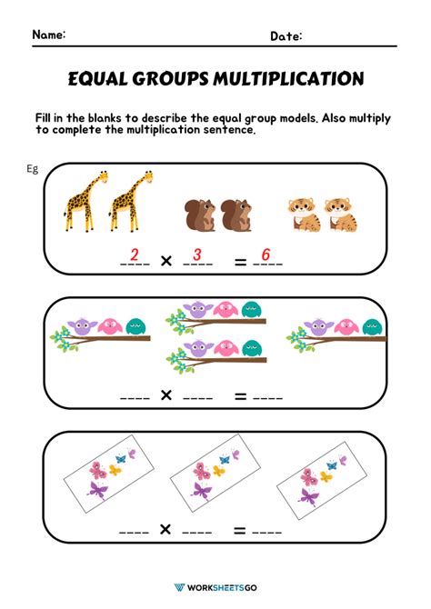 Groups Of Multiplication Worksheets