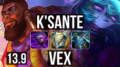 K SANTE Vs VEX MID 6 1 8 500 Games Dominating KR Master 13 9