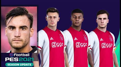 Efootball Pes Ajax Faces Stats Overalls Season Update Youtube