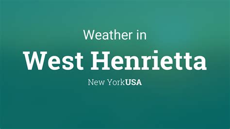 Weather for West Henrietta, New York, USA