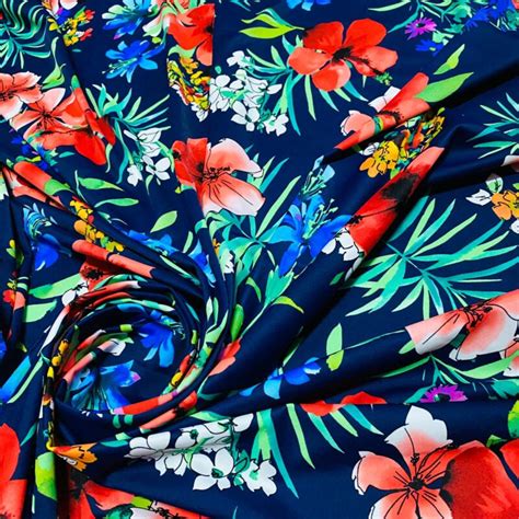 Best Seller Hawaiian Tropical Floral Multicolor Beautiful Print Nylon