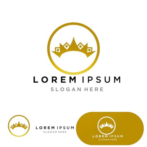 Premium Vector Golden King Crown Vector Logo