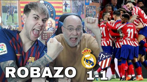 HINCHAS del BARÇA REACCIONAN al REAL MADRID 1 1 ATLÉTICO DE MADRID no