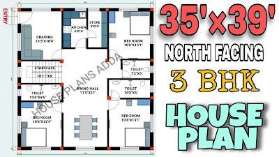 Bhk North Facing Ghar Ka Naksha House Plan Low Budget House