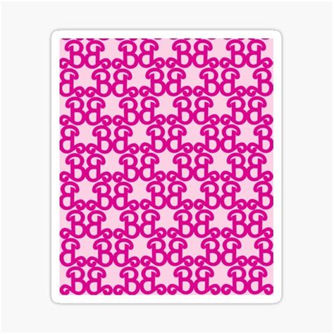 "Barbie pink logo pattern" Sticker for Sale by JaneVirak | Redbubble