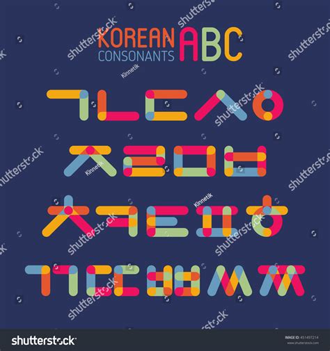 Colección del alfabeto vector coreano Consonantes hangul vector de