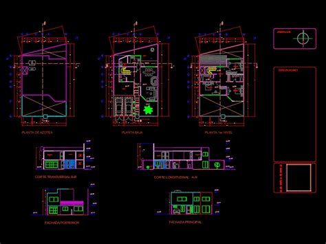 Casa Habitacion En Autocad Descargar Cad 107 Mb Bibliocad