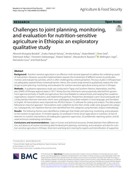 PDF Challenges To Joint Planning Monitoring And Evaluation For