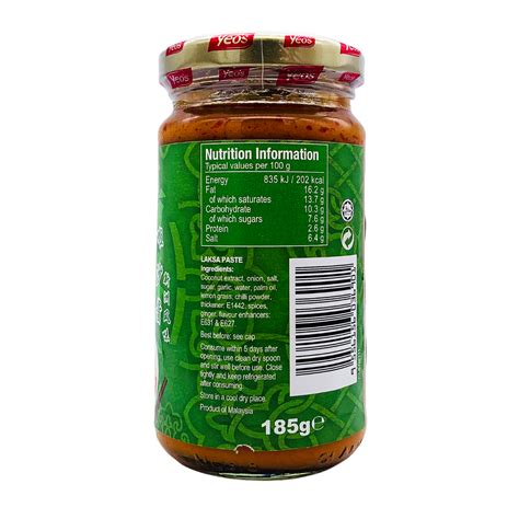 Singapore Laksa Paste Curry Noodles 185g By Yeos Thai Food Online