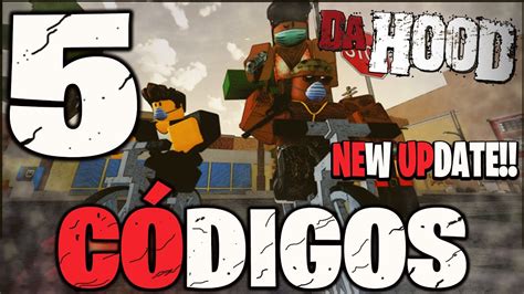 5 CÓDIGOS de DA HOOD activos NEW UPDATE VEHICLES DHC GRATIS