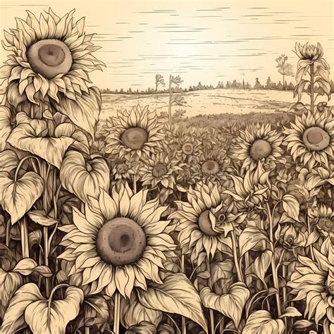 Water Color Sunflowers Stock Illustrations Water Color Sunflowers