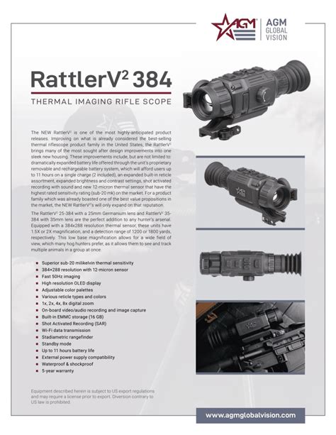 Agm Rattler V2 35 384 Thermal Weapon Sight