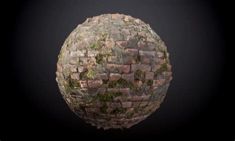 Brick Wall Vines Sloppy Concrete Seamless PBR Texture Texture CGTrader