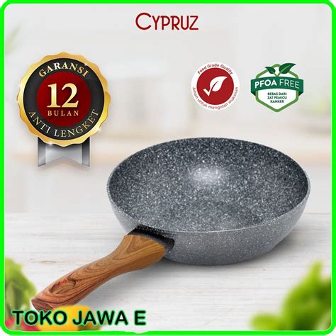 Jual PANCY FRY WOK CYPRUZ GREY MARBLE PAN SERIES Cypruz Fry Wok Anti